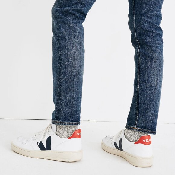 Veja V-10 Sneakers white red blue brand new in box size 41 - Picture 4 of 5